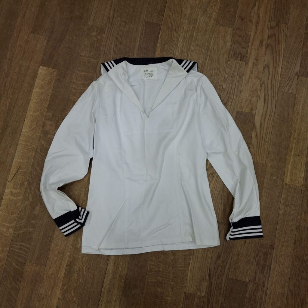 Matrozen blouse wit blauw