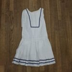 Matrozen jurk wit blauw
